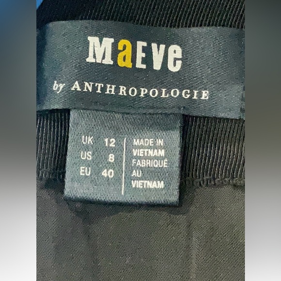 Anthropologie Black Long Sleeve Dress size 8 - Picture 8 of 9